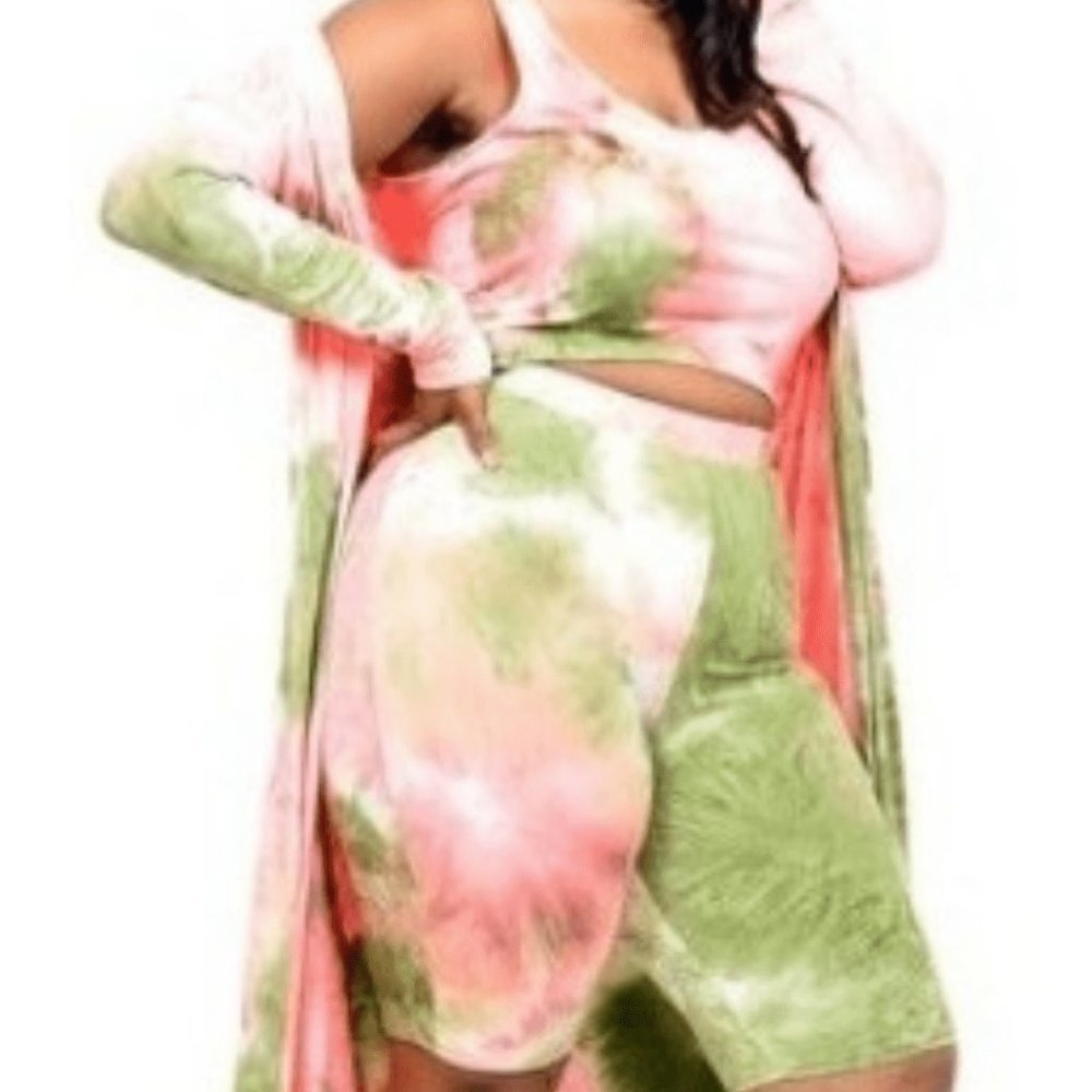 Pamela Three Piece Plus Size Biker Set